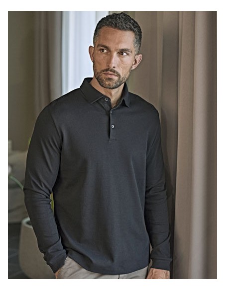 TEE-1442-Pima Cotton Long Sleeve Polo 2